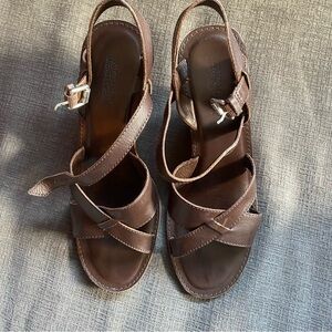 Michael Kors Dark Brown Strappy Sandals